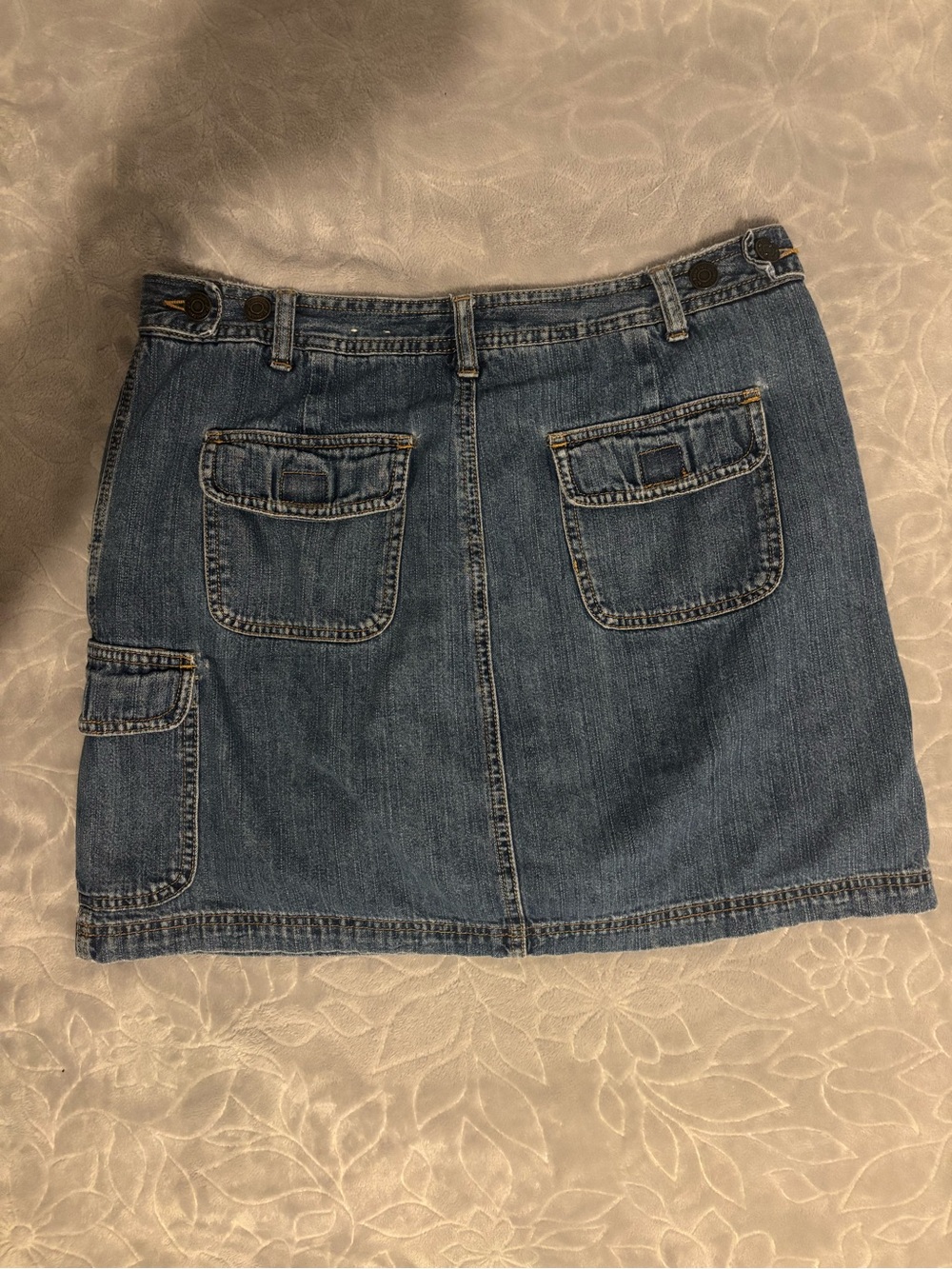 St. John's Bay Denim Mini Skort - Picture 2 of 9